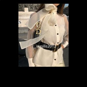 Zara long sleeve semi sheer top